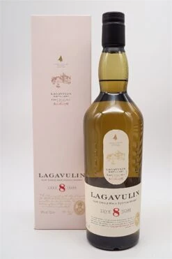 Lagavulin 8 Jahre Islay Single Malt Scotch Whisky Mit 2 Gläsern -Waterford Verkäufe dsc01548