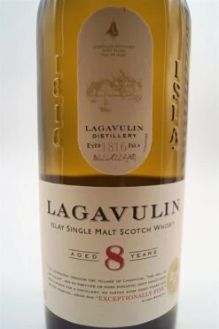 Lagavulin 8 Jahre Islay Single Malt Scotch Whisky Mit 2 Gläsern -Waterford Verkäufe dsc01551