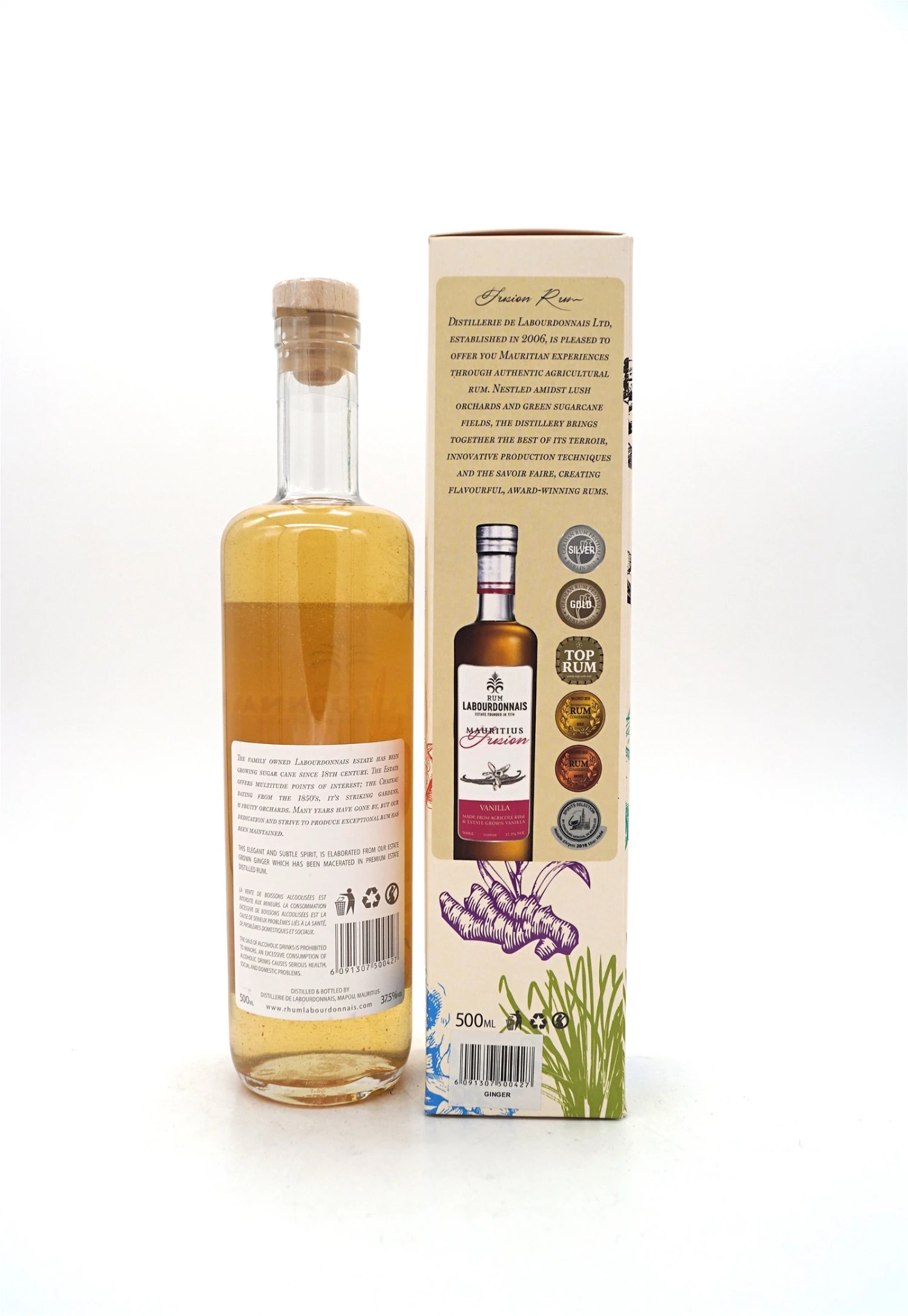 Ginger Pure Sugar Cane Rum & Estate Grown Ginger 0,5 4 Ginger Pure Sugar Cane Rum & Estate Grown Ginger 0,5 – Bild 2